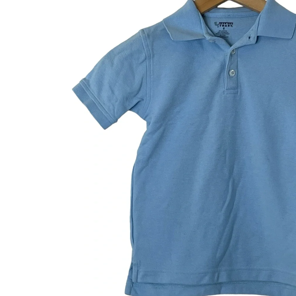 French Toast | Light blue short sleeve uniform school polo shirt kid’s s… - Picture 3 of 11